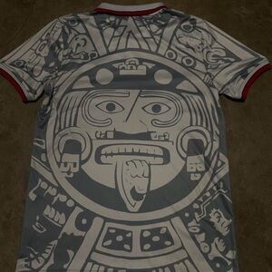 Aztec Design Gray Polo Shirt